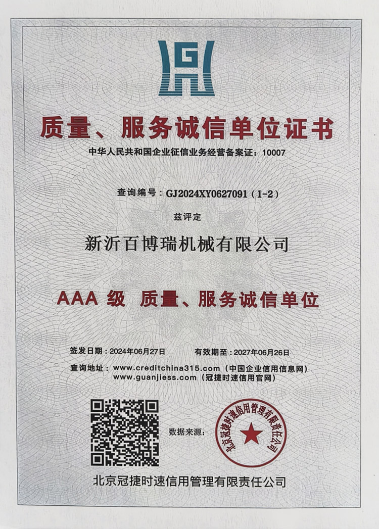 質(zhì)量、服務(wù)誠信單位證書